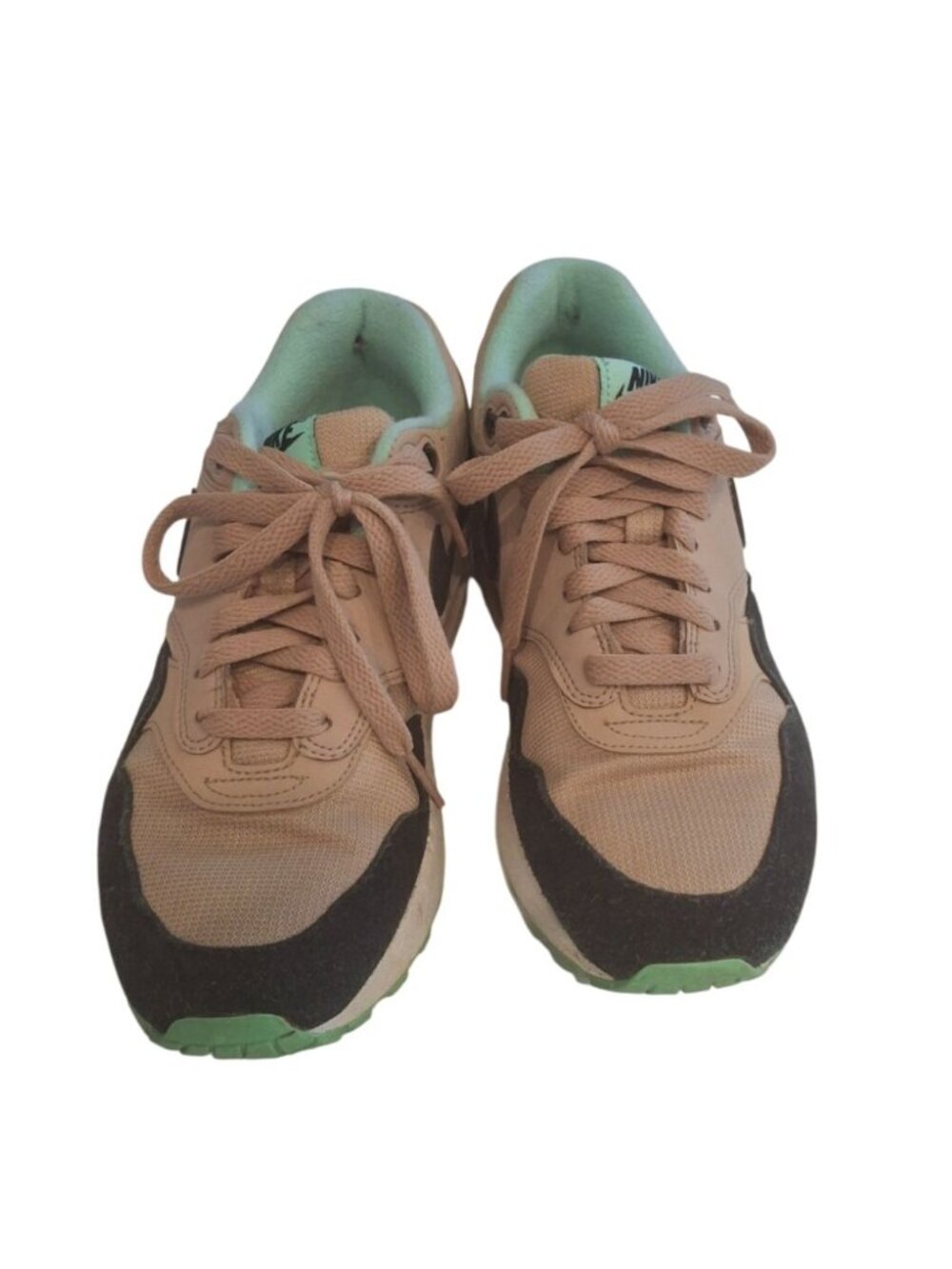 Nike Air Max 1 Womens 6.5 Beige Black Mint Sneakers 2018 Y2K Retro Running